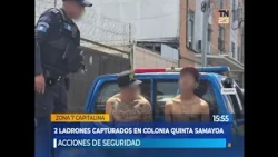 Plan Semáforo Seguro: capturan a 2 presuntos ladrones en Colonia Quinta Samayoa
