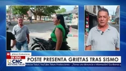¿POSTE DE SANTA ISABEL RESULTÓ AFECTADO TRAS EL TERREMOTO? HABITANTES PIDEN REVISIÓN