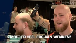 Kapper Pascal uit Ten Boer laat zich kaal scheren voor KiKa