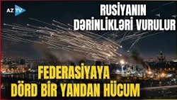 TƏCİLİ! Rusiyaya MİSLİ GÖRÜNMƏMİŞ GECƏ HÜCUMU: Ölkənin dərinlikləri vurulur - 500-dən çox PUA ilə...